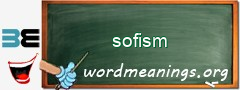 WordMeaning blackboard for sofism